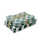 Keukenset Groen 2x Handdoek 50x50cm + 2x Theedoek 65x65cm -, Verzenden, Nieuw, Overige kleuren, Theedoek of Handdoek