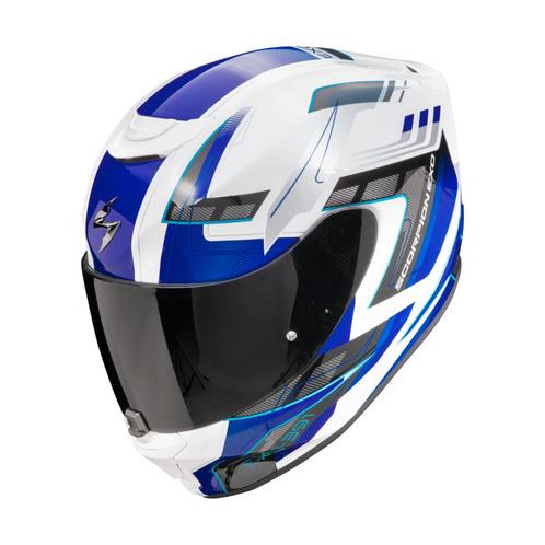 Scorpion EXO 391 CAPTOR - Wit/Blauw, Motoren, Kleding | Motorhelmen, M, Integraalhelm, Verzenden