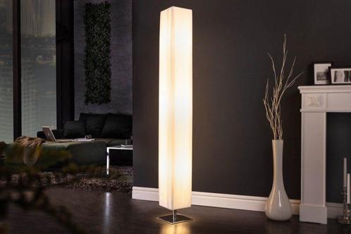 Moderne design vloerlamp PARIS 160cm witte geplooide kap, Huis en Inrichting, Lampen | Vloerlampen, Ophalen of Verzenden