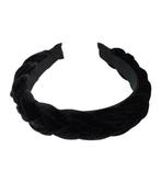 Haarband Diadeem Gevlochten Velvet Stof 4cm Zwart, Sieraden, Tassen en Uiterlijk, Uiterlijk | Haarverzorging, Nieuw, Verzenden