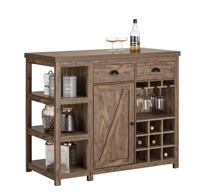 Keukeneiland met Wijnrek en Lades– Vintage Buffetkast 110x95, Huis en Inrichting, Woonaccessoires | Wijnrekken, Nieuw, Verzenden