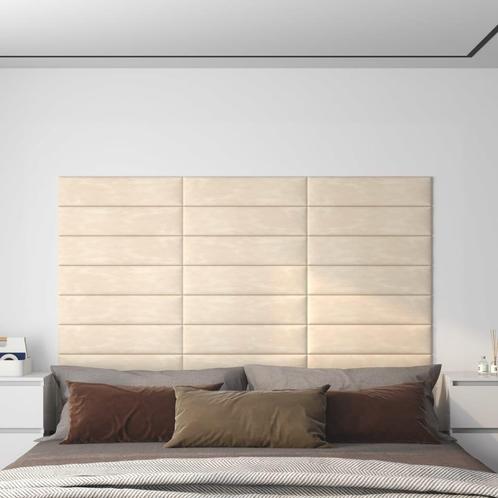 vidaXL Wandpanelen 12 st 1,08 m² 60x15 cm fluweel, Doe-het-zelf en Verbouw, Platen en Panelen, Nieuw, Verzenden