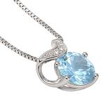 Ketting met hanger - 18 karaat Witgoud - 0.78ct. tw.