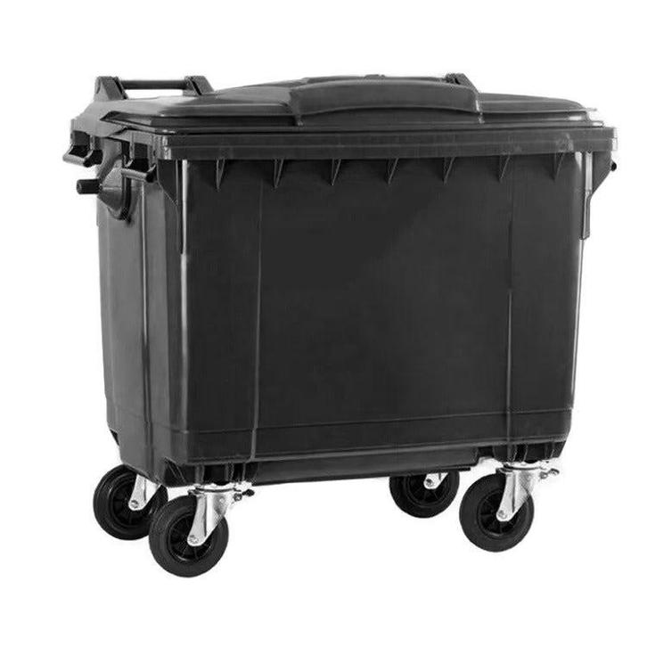 Afvalcontainer 660 liter grijs, Huis en Inrichting, Woonaccessoires | Prullenbakken, Nieuw, 40 liter of meer, Kunststof, 75 cm of meer