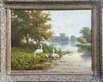 Ron Meilof (1953-2016) - A Family Of Swans With Their, Antiek en Kunst