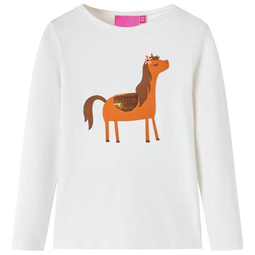 vidaXL Kindershirt met lange mouwen 116 ecrukleurig, Kinderen en Baby's, Kinderkleding | Overige, Nieuw, Verzenden