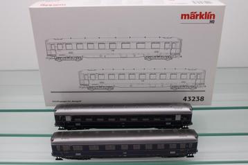 Märklin 43238 H0 DB set van 2 Personenrijtuigen beschikbaar voor biedingen