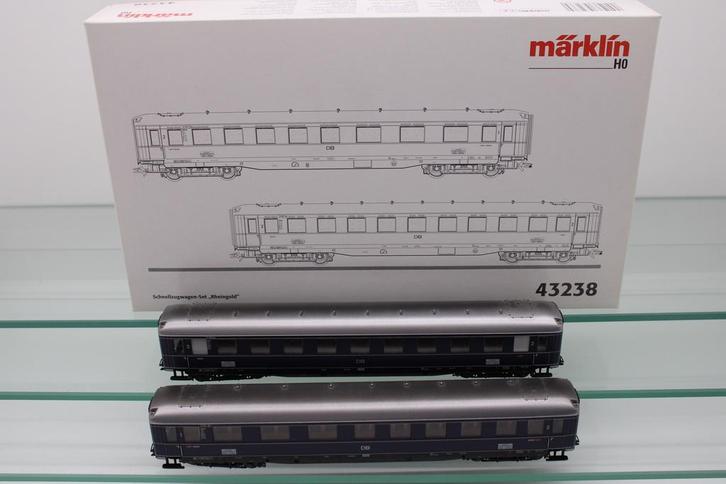 Märklin 43238 H0 DB set van 2 Personenrijtuigen, Hobby en Vrije tijd, Modeltreinen | H0, Wisselstroom, Wagon, Zo goed als nieuw