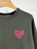 Kaki sweater met glitter “Love”hart|Herfst/Winter|NIEUW, Ophalen of Verzenden, Nieuw, Meisje