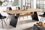 Design eettafel GRAND OAK 200cm naturel massief eikenhout -, Huis en Inrichting, Tafels | Eettafels, Ophalen of Verzenden, Nieuw