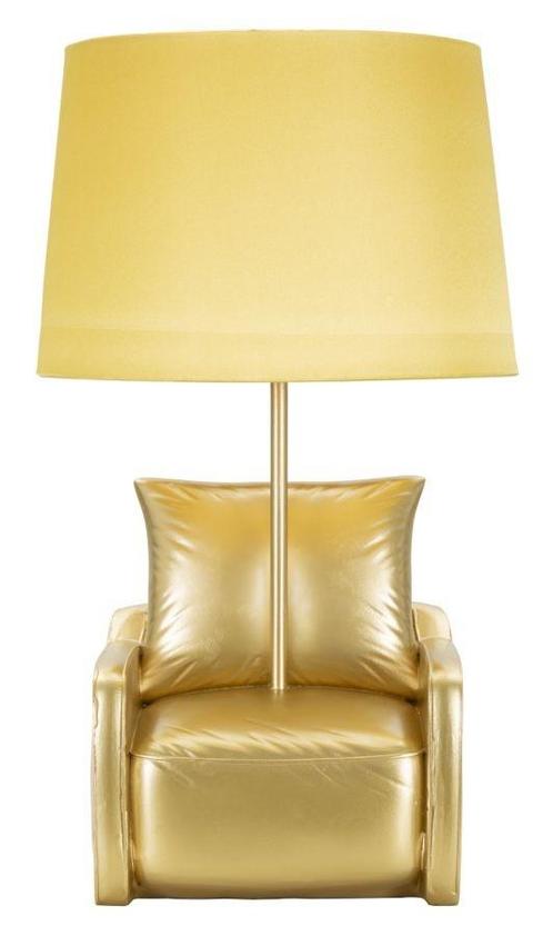 TAFELLAMP MIDCENTURY GEEL CM Ø 26X46, Huis en Inrichting, Lampen | Tafellampen, Ophalen of Verzenden