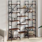 vidaXL Boekenkast 127,5x28,5x172,5 cm bewerkt hout gerookt, Huis en Inrichting, Verzenden, Nieuw, Overige houtsoorten
