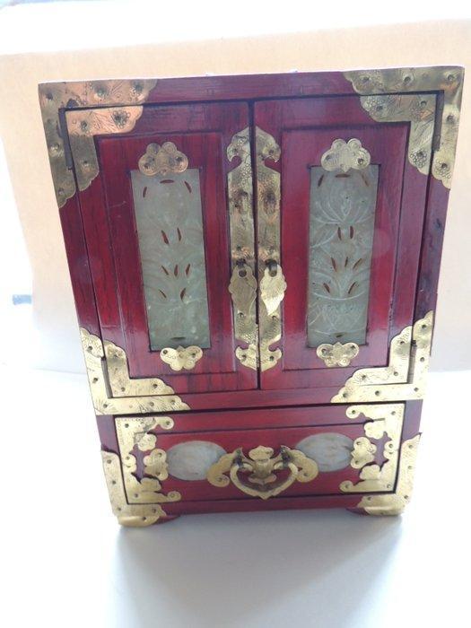 Sieradendoos - Grote en prachtige sieradenkast uit Shanghai,, Antiek en Kunst, Curiosa en Brocante