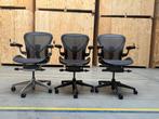Herman Miller Aeron Remastered Onyx/Graphite/Polished, Verzenden, Zwart, Zo goed als nieuw, Bureaustoel