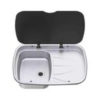 Spoelbak RVS met afdruipgedeelte en afdekplaat, Caravans en Kamperen, Ophalen of Verzenden, Nieuw