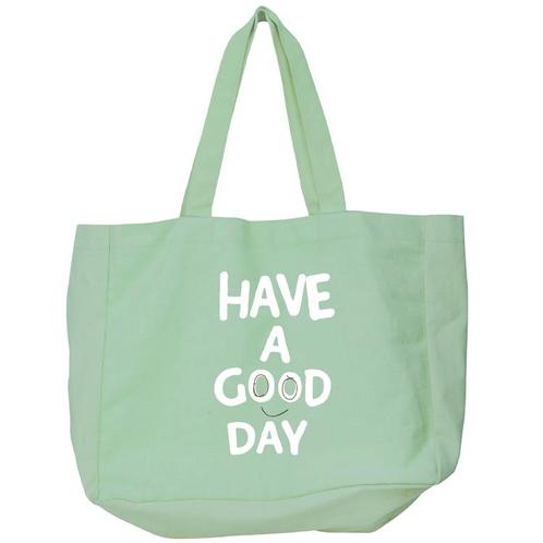 Grote tas - Have A Good Day - Biologisch Katoen - 48x14x42cm, Sieraden, Tassen en Uiterlijk, Tassen | Schoudertassen, Nieuw, Ophalen of Verzenden