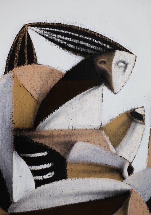 Jone Hopper - Petite baigneuse à la balle rouge, Antiek en Kunst, Kunst | Schilderijen | Modern