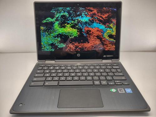 HP Chromebook x360 11 G3 4GB RAM laptop tablet in een touchs, Computers en Software, Chromebooks, 11 inch, 32 GB of minder, Touchscreen