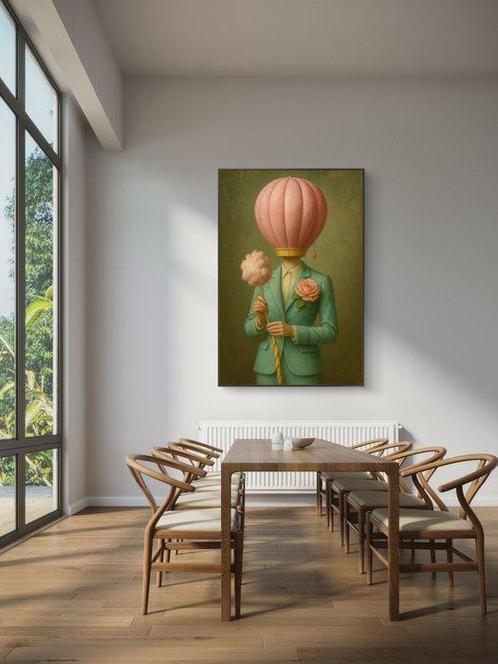 yamila velazquez - Cabeza de algodón y corazón de rosa XL, Antiek en Kunst, Antiek | Overige Antiek