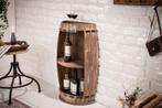 Elegante plank BODEGA 79cm naturel grenen half wijnvat, Huis en Inrichting, Woonaccessoires | Wijnrekken, Nieuw, Ophalen of Verzenden