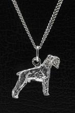 Zilveren Schnauzer dwerg oren ongecoupeerd ketting hanger..., Verzenden, Nieuw
