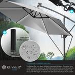 Zweefparasol XL - diameter 300cm - met LED op zonne-energie, Verzenden, Nieuw