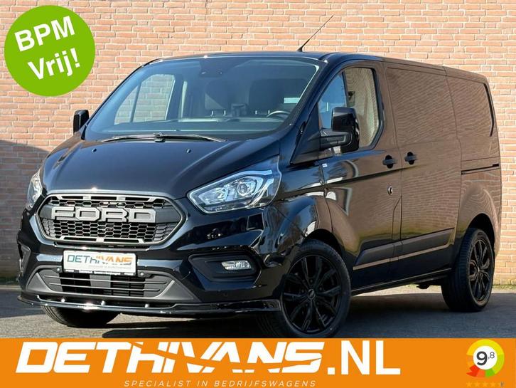 Ford Transit Custom 2.0TDCI 130PK Automaat / Raptor Edition, Auto's, Bestelauto's, Onderhoudsboekje, Lease, Zwart, Automaat, Financial lease