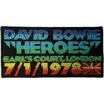 David Bowie - Heroes Earls Court Patch officiële merchandise, Ophalen of Verzenden, Nieuw, Kleding