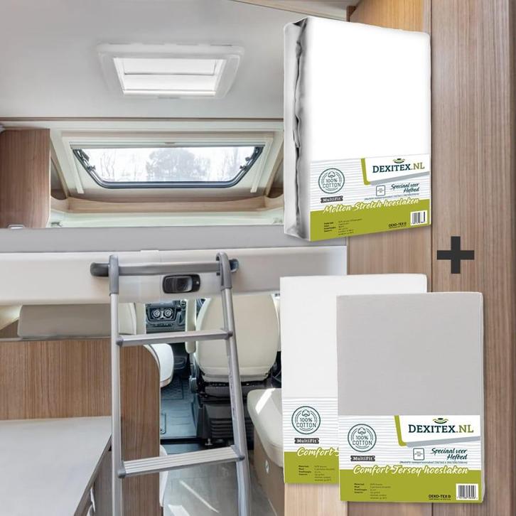 Textielpakket Hefbed 1 Molton + 2 Jersey hoeslakens - 1, Huis en Inrichting, Slaapkamer | Beddengoed, Wit, Nieuw, Eenpersoons