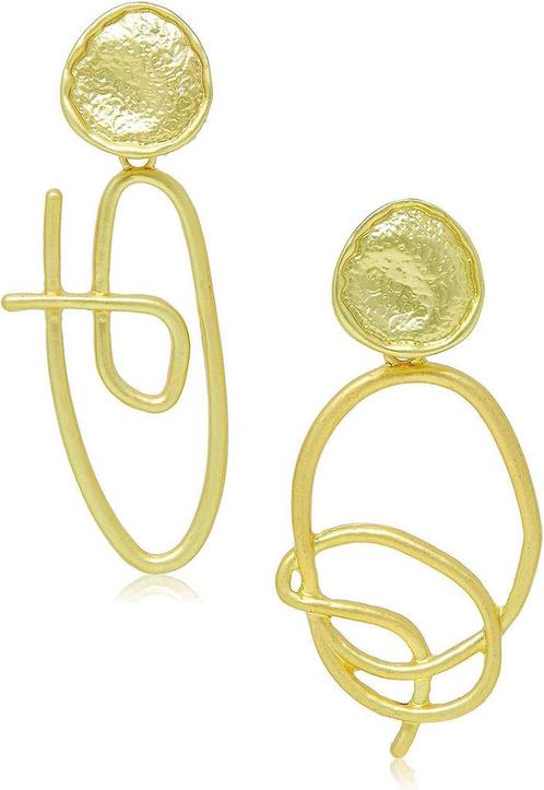 14K Vergulde Matte Vintage Statement Oorbellen - Perfect, Sieraden, Tassen en Uiterlijk, Uiterlijk | Gezichtsverzorging, Nieuw