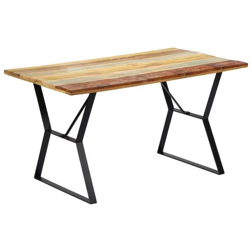 vidaXL Eettafel 140x80x76 cm massief gerecycled hout, Huis en Inrichting, Tafels | Eettafels, Nieuw, Verzenden