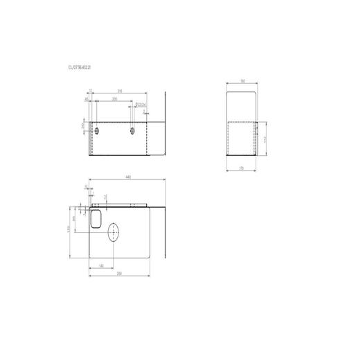 Fonteinkast Clou New Flush Links 21.2x44x18 cm Mat Zwart, Doe-het-zelf en Verbouw, Sanitair, Ophalen of Verzenden