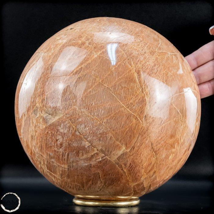 Natuurlijk perzik maansteen sprankelend Sphere- 7007.47 g, Verzamelen, Mineralen en Fossielen