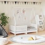 vidaXL Kinderbedframe 70x140 cm massief grenenhout wit, Verzenden, Nieuw