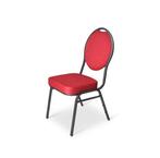 Stapelstoel MILO stalen frame en foam rug en zitting Rood..., Huis en Inrichting, Stoelen, Verzenden, Nieuw