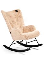 Aemely® Schommelstoel Mama - Beige Imitatiebont, Zwart Hou, Ophalen of Verzenden, Nieuw, Stoel(en)