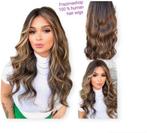 Indian Human Hair  Wig Body Wave mix kleur 4/27 lace 4x4, Nieuw