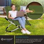 Ligbed - Ligstoel - Zonnebed - Relaxstoel - Khaki - KESSER®, Verzenden, Zo goed als nieuw