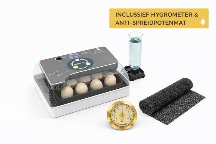 Automatische Broedmachine 12 Eieren + Gratis Broedeieren, Dieren en Toebehoren, Pluimvee | Toebehoren, Nieuw, Broedmachine