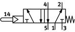 Festo 5/2 Monostabiele Stang Geactiveerde Ventiel G1/8, Doe-het-zelf en Verbouw, Verzenden, Nieuw