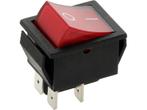 Schakelaar - rood - 12 volt - 20A - verlicht - vierkant, Ophalen of Verzenden, Nieuw, Schakelaar