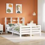 vidaXL Bedframe zonder matras massief grenenhout wit 120x190, Verzenden, Wit, Nieuw, 190 cm of minder