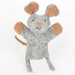 Vilten handpop muis grijs 3D - 37cm NIEUW, Nieuw, Ophalen of Verzenden