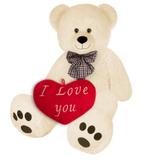 Zachte Teddybeer 100cm XL Creme incl. Hartkussen (Knuffels), Kinderen en Baby's, Speelgoed | Knuffels en Pluche, Verzenden, Nieuw