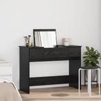 vidaXL Kaptafel met Spiegel Zwart Eiken 100x45x76 cm, Huis en Inrichting, Tafels | Kaptafels, Verzenden, Nieuw
