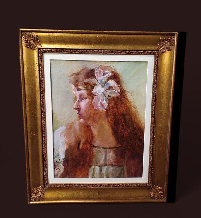 Gustave Fayet (1865-1925), Toegeschreven aan - Ritratto di, Antiek en Kunst, Kunst | Schilderijen | Klassiek