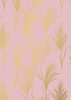 Inpakpapier Cadeaupapier Roze Pink Grass Gold - Breedte 70, Hobby en Vrije tijd, Knutselen, Ophalen of Verzenden, Nieuw, Overige typen