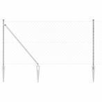 vidaXL Ketenlink Hek met Palen Zilver 1.2 x 25 m Staal, Verzenden, Nieuw, IJzer