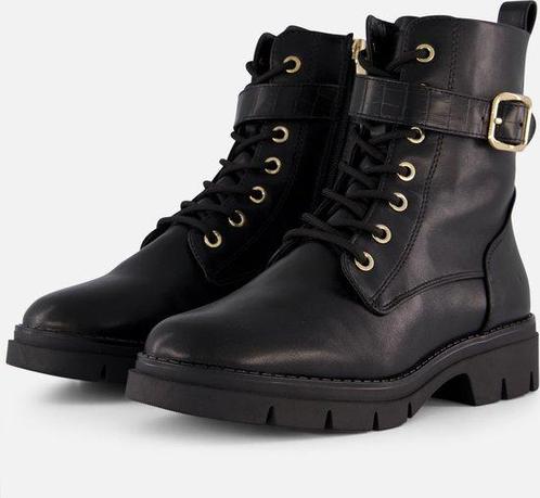 Tamaris Biker boots zwart Synthetisch - Dames - Maat 38, Kleding | Dames, Schoenen, Nieuw, Verzenden