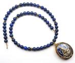 Lapis lazuli - Boeddhistische ketting - Reliekhouder - God, Antiek en Kunst